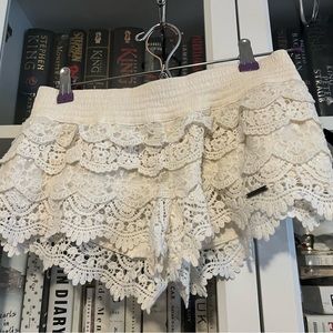 Vintage Abercrombie and Fitch crochet shorts